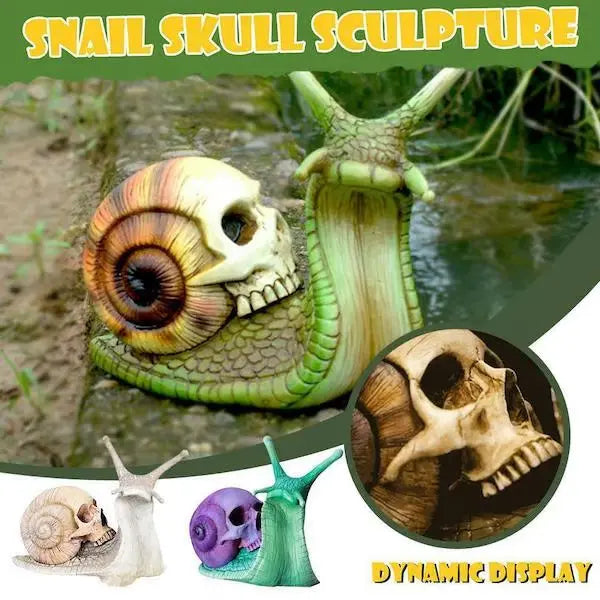 🎃Halloween Hot Sale 49% OFF 🎃 Handmade Halloween Snail Skull Sculpture Gothic Decoration