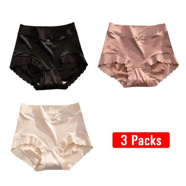 Premium Satin Antibacterial Ice Silk Moisture - absorbing Panties - OzgoodsPremium Satin Antibacterial Ice Silk Moisture - absorbing PantiesOzgoodsOzgoodsBlack+Pink+Beige（3 packs）M (48 - 55KG/105 - 121lbs)Premium Satin Antibacterial Ice Silk Moisture - absorbing Panties