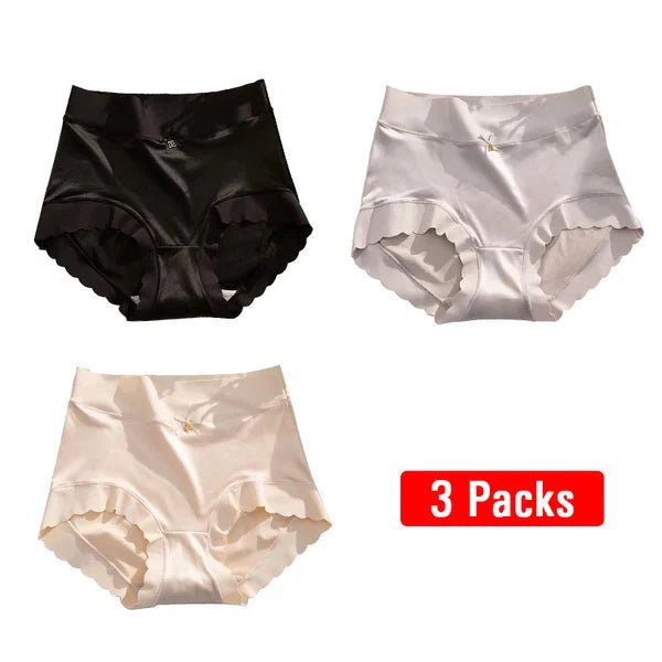 Premium Satin Antibacterial Ice Silk Moisture - absorbing Panties - OzgoodsPremium Satin Antibacterial Ice Silk Moisture - absorbing PantiesOzgoodsOzgoodsBlack+Grey+Beige (3 packs)M (48 - 55KG/105 - 121lbs)Premium Satin Antibacterial Ice Silk Moisture - absorbing Panties