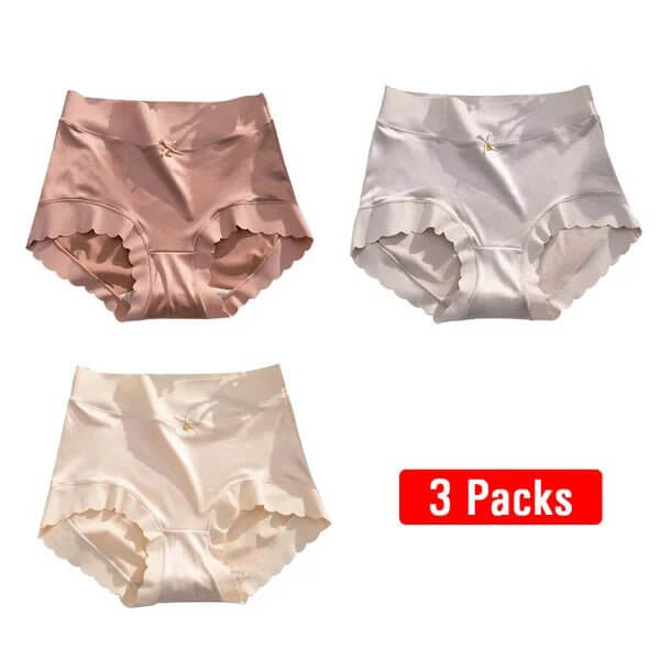 Premium Satin Antibacterial Ice Silk Moisture - absorbing Panties - OzgoodsPremium Satin Antibacterial Ice Silk Moisture - absorbing PantiesOzgoodsOzgoodsPink+Grey+Beige（3 packs）M (48 - 55KG/105 - 121lbs)Premium Satin Antibacterial Ice Silk Moisture - absorbing Panties