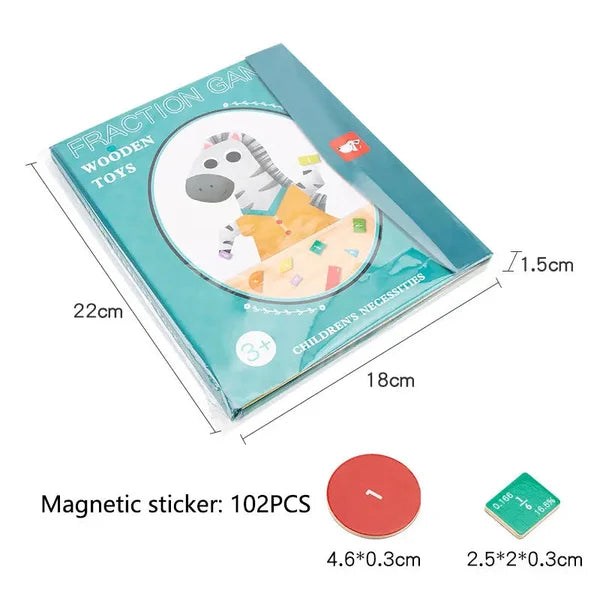 🎁Montessori Magnetic Book Fraction Puzzle For Children