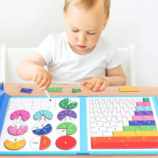 🎁Montessori Magnetic Book Fraction Puzzle For Children